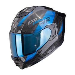 SCORPION EXO EXO-1500 CARBON AIR PLATTED - BLACK/BLUE (INC L/BLU MIR VIS) (LG)