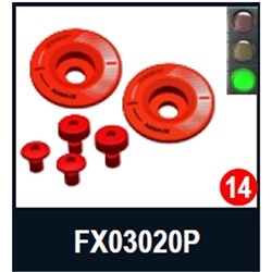 SHARK S/P - AERON GP VISOR RING/UNDERPLATE SCREWS RED