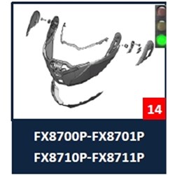 SHARK S/P - OXO CHIN BAR SMALL SHELL MATTE BLACK