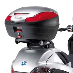 GIVI SPECIFIC MONOLOCK 'FOLDING' REAR RACK - PIAGGIO MP3 125-250-300-400-500 06-14 (PLATE INCLUDED)