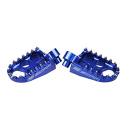 SCAR EVO FOOTPEGS YAMAHA YZ/YZF/WRF/YZFX/YZX 1999-2022 (57MM WIDE) BLU