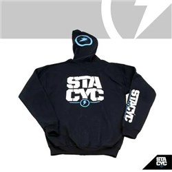 STACYC APPAREL - HOODIE PULLOVER STACKED LOGO - ADULT | M | BLACK (Hoodies)
