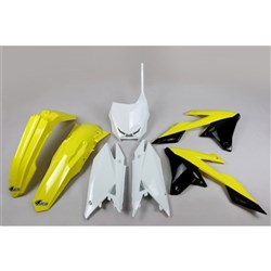 UFO SUZUKI RMZ250 19-25/RMZ450 18-25 PLASTICS KIT (OEM) (WILL BECOME SUKIT418FE999)
