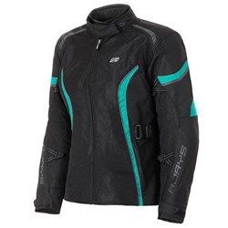RJAYS ATHENA AIR JKT BLK/AQUA LADIES (8) [ONC01]