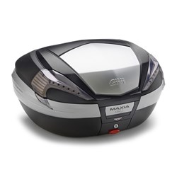 GIVI MONOKEY TOPCASE MAXIA 56L TECH BLACK/CLEAR WITH ALLOY INSERT #