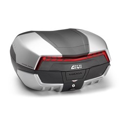 GIVI MONOKEY TOPCASE MAXIA 58L BLACK/SILVER/RED