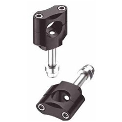 X-TECH MXC-1 BAR MOUNTS 28.6MM (1-1/8) W/SPACER BLACK - HEIGHT 40-47MM