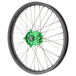 XTECH KAW KX/KXF/RMZ250 04-23 1.60x21 FRONT BLK RIM/BLU HUB/BLK SPK #