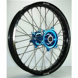 XTECH KAW KX85 01-23 1.40x19 FRONT BLK RIM/BLU HUB/SLV SPK #