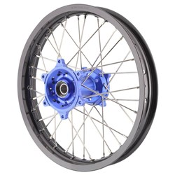XTECH KAW KX85 01-23 1.60x14 REAR BLK RIM/BLU HUB/SLV SPK #