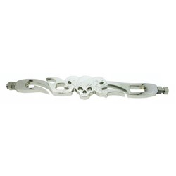 #ZODIAC SHIFTROD SKULL (C)  9 IN BILLET CHR