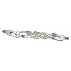 #ZODIAC SHIFTROD SKULL (D)  9 IN BILLET CHR