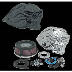 #ZODIAC SKULL AIR CLEANER KIT CHR 99-07 BIG TWIN TWINCAM CV/DELPHI