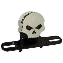 #ZODIAC SKULL T/LIGHT CHROME W/BLK BKT