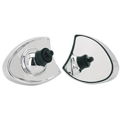 #ZODIAC MIRROR SET  FAIRING FLHT 96 ON  CHR